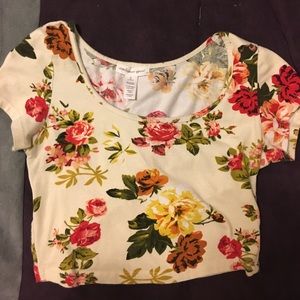 Floral print crop top